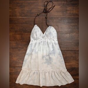 Guess Ombré Halter Dress w/ Braided Halter Ties NWT